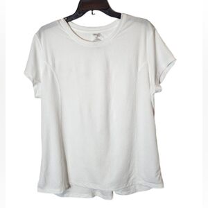 Danskin Women's White Crew Neck T-Shirt Size20 XXL / 2XG